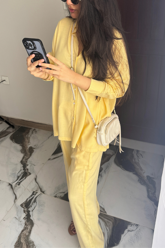 Butter Yellow Button Down