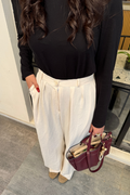 Cream White Korean Pants