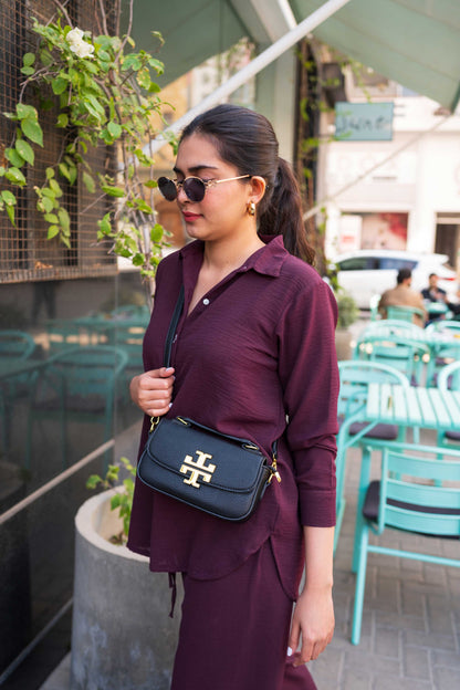 Burgundy Button Down