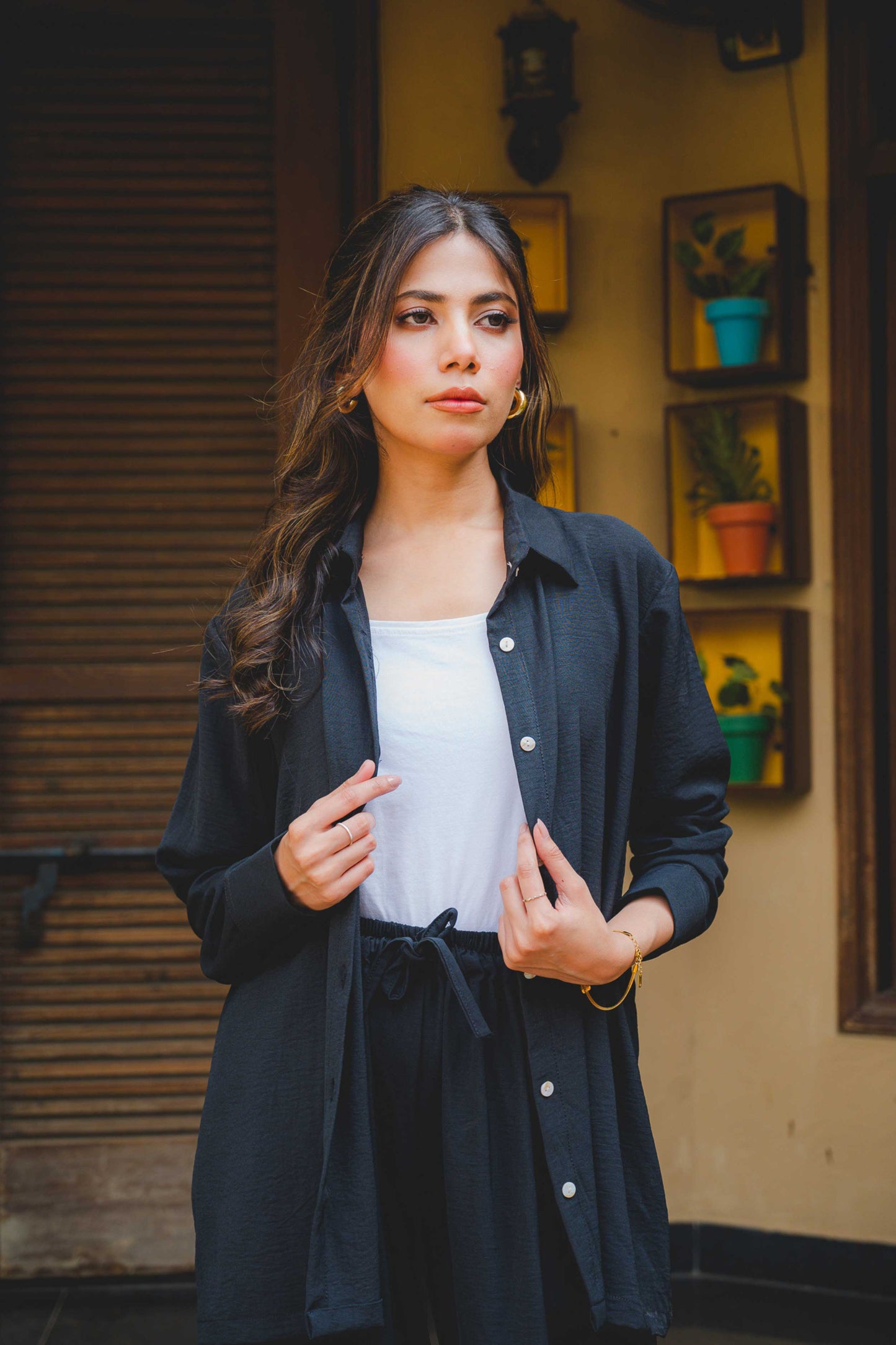 Black Button Down