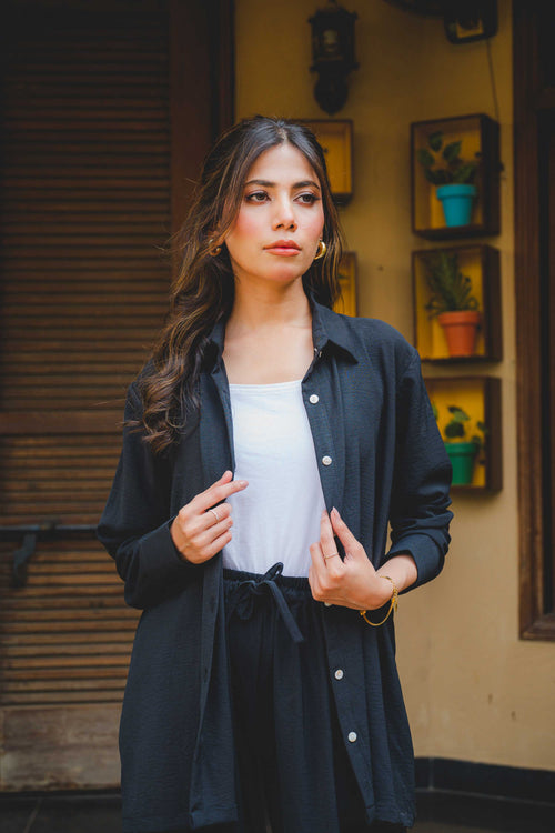 Black Button Down