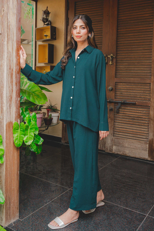 Teal Green Button Down